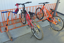 Korokoro School bike rack after powder coat